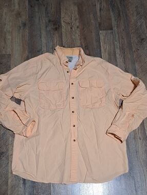 L.L. Bean Light Peach Shirt Size Medium Regular